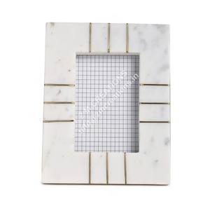 Cadre photo en marbre de forme rectangulaire accessoires de décoration de la maison dernier cadre photo support de peintures étui cadre photo de bureau - Product Image 4