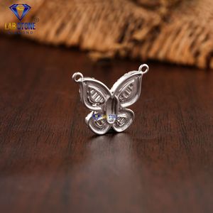 0.769 TDW redondo y Baguette corte diamante colgante de oro blanco por Labstone deslumbrante brillo colgante color/regalo para tu S - Product Image 3