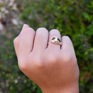 แหวนเงินแท้เปิดสีเหลืองมะนาวธรรมชาติทำด้วยมือ925ของขวัญเครื่องประดับดีไซน์ที่ไม่ซ้ำใครสำหรับผู้หญิง - Product Image 3