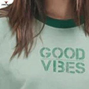 Nouveau design, prix abordable, impression personnalisée, tissu 100% polyester, t-shirts pour femmes en plumes écologiques d'été, fabriqués au Pakistan - Product Image 6