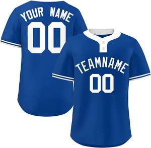 Custom Gradient <b>Royal</b> <b>Blue</b> Baseball Jersey for Men Women Youth-Personalized Sportswear White Collar Stitched Name Number Logo - Product Image 1