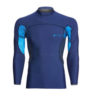 Rashguard à manches longues pour homme en Spandex/Polyester respirant et extensible de haute qualité pour le surf, la gym et les sports de plein air - Product Image 1