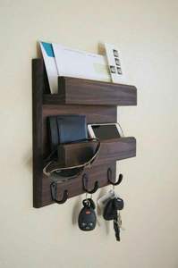 Support en bois personnalisé unité de rangement salle de bain étagères cercle étagère bois rond mur chambre cuisine bureau pour la maison - Product Image 5