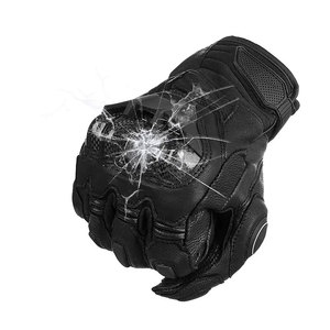Summer Leather <b>Motorcycle</b> Gloves Breathable Mesh Lightweight Anti Slip Grip Touchscreen Function <b>Shock</b> <b>Absorb</b> Palm Sports Riding - Product Image 5