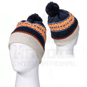Premium Quality Customized OEM Fashionable <b>Beanie</b> <b>Hats</b> High Quality for <b>Men</b> and Women Design for Travel Jacquard <b>Beanies</b> - Product Image 1