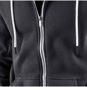 Survêtement pour hommes 2 pièces polaire à capuche vêtements de sport fermeture éclair complète costume ensemble décontracté survêtement extérieur survêtement tenues de printemps - Product Image 3