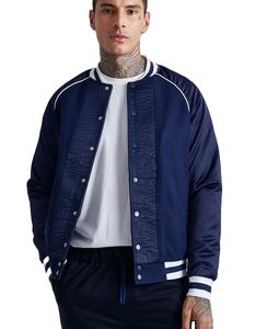 Blouson aviateur universitaire 100% polyester respirant et imperméable à l'eau et à l'épreuve du vent pour hommes, fabriqué en vrac sur mesure - Product Image 1