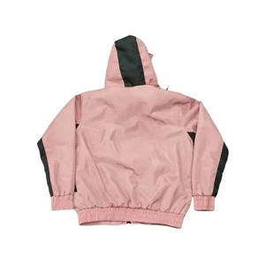 Nouvelle veste coupe-vent à capuche légère en nylon pour hommes avec tissu en polyester imperméable respirant de couleur contrastante - Product Image 6