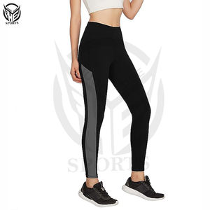 ใหม่ชุดออกกำลังกายในยิมสำหรับผู้หญิงผ้าสแปนเด็กซ์80เส้นผ้าไนลอน20ชิ้นกางเกงเลกกิ้งสำหรับสตรีนู้ดเอวสูงมีกระเป๋า - Product Image 4