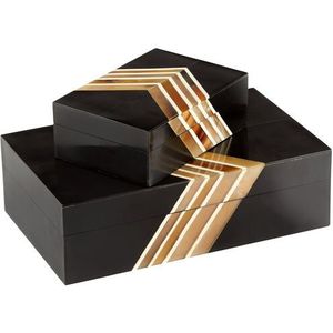 Cajas de almacenamiento con incrustaciones de resina Premium, cajas de joyería con incrustaciones de fregona, diseños de madera hechos a mano, almacenamiento de lujo - Product Image 3