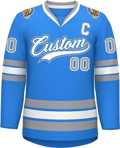 Murah grosir praktek penuh cetak sublimasi 100% poliester lucu kustom Jersey kiper es - Product Image 1