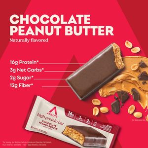 Atkins Chocolate Peanut Butter Protein Meal <b>Bar</b>, 12 Count - Product Image 3
