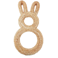 Couronne de lapin en jonc de mer tissée à la main, prix bon marché, décoration de la maison de pâques, vente en gros du Vietnam