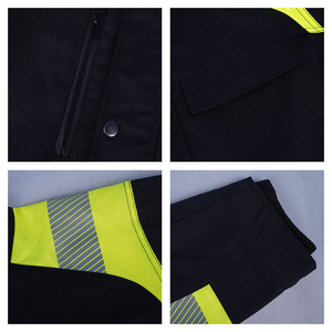 Nouveau design Veste de sécurité pour hommes Couleur unie respirant matériau souple coupe-vent séchage rapide Veste de sécurité haute visibilité avec poches - Product Image 3