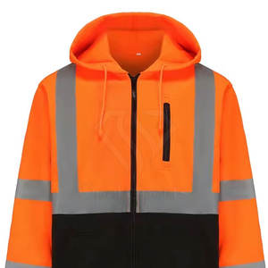 เสื้อมีฮู้ดสะท้อนแสง Hi VIS สีเหลืองสดใสปรับแต่งได้พร้อมคุณสมบัติกันน้ำสำหรับพื้นที่ทำงานบนท้องถนนของคนงานในโกดัง - Product Image 3