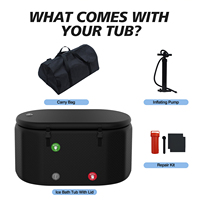 Baignoire à glace gonflable Icebathtube pliable avec refroidisseur en option pour la récupération physique et la thérapie par l'eau froide