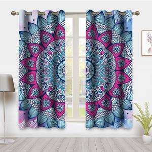 Cortinas Con Estampado De Mandala Indio Para Ventana De Cocina, Cortina Y Cenefa, Juego De Tapiz Para Recámara, Cortina India Para Balcón, Decoración De Habitación, Cortina Bohemia (multicolor