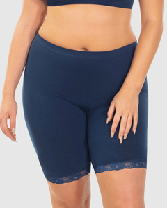 Ladies Safety Blue Boxer <b>Shorts</b> 100% Cotton Anti Chafing Long Leg Knickers Underwear Women's <b>Boy</b> <b>Shorts</b> Leggings for Under Dress - Product Image 4