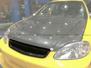 Pieza de fibra de carbono JDM de alta resistencia para Honda Civic EK 96-98 Pre-Facelift Type-R, parrilla delantera de repuesto OEM - Product Image 2