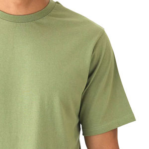 T-shirt Homme Oversize en Coton Tricoté 100% Respirant, Décontracté, Personnalisable avec Logo, Motif Uni, Qualité Supérieure, Vierge – Vente en Gros - Product Image 4