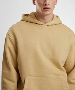 Venta al por mayor de Sudadera con capucha de gran tamaño para hombres logotipo personalizado peso pesado Streetwear algodón pulóver sudadera proveedor de fábrica - Product Image 3