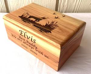 Urnes funéraires pour animaux de compagnie en bois faites à la main |   Qualité supérieure |   Prix de gros en vrac d'usine - Product Image 1