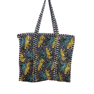 Jaipuri Print Cotton Quilted <b>Tote</b> Bag for Women Nylon and Canvas Handbag with <b>Zip</b> Closure for Daily Use for Summer and Autumn - Product Image 1