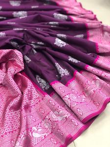 ÚLTIMO DISEÑADOR RICH PALLU ANJACQUARD TRABAJA EN TODO EL SAREE. - Product Image 4