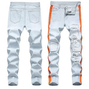 Durable <b>Material</b> Men <b>Denim</b> Pant Mid Waist Custom Logo/Colors Anti Wrinkle Breathable Premium Quality Wholesale - Product Image 6