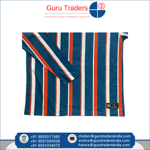 Top Sellling Coton Polyester Fait Col Rond Manches Longues T-shirt À Rayures Verticales Pour Hommes pour Vêtements Décontractés pour les Acheteurs Mondiaux - Product Image 3