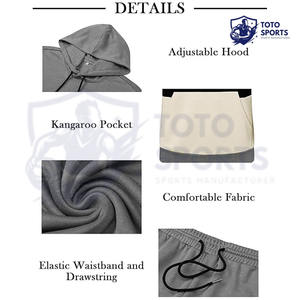 ชุดวอร์มผู้ชายสีเทา น้ำหนักเบา สวมใส่สบาย ทรงเข้ารูป ระบายอากาศดี  ผู้ผลิตที่ดีที่สุด รับออกแบบโลโก้ตามสั่ง แฟชั่นทันสมัย - Product Image 4