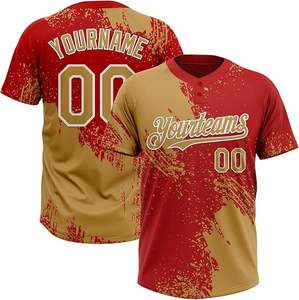 Camiseta deportiva de béisbol versión de Ciudad de alta calidad malla impresa poliéster cosido Logo nombre Número camiseta de Béisbol Juvenil - Product Image 1