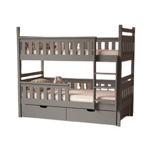 Litera de madera maciza de teca para muebles de dormitorio, litera para niños, cama doble de color costumiz con escalera, precio al por mayor - Product Image 4