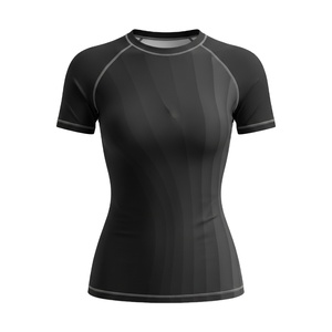 Custom sublimated rash guard <b>shirt</b> for <b>men</b> women kids MMA BJJ jiu jitsu no gi training durable <b>compression</b> wholesale swimwear - Product Image 1
