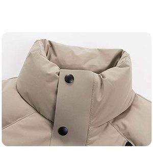 Veste d'hiver matelassée pour homme, fermeture éclair, tricotée, imperméable, coupe-vent, respirante, grande taille, style bulle - Product Image 6