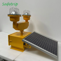 Feu d'obstruction solaire double à faible intensité de type B, lumière d'avertissement aéroportuaire à LED rouge, feu d'obstacle aéronautique