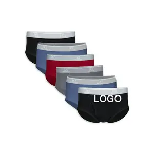 Good Quality Comfortable Boxer Shorts Custom Logo Brands Underwear Solid Boxer Briefs For Men direct Supplier from Bangladesh
