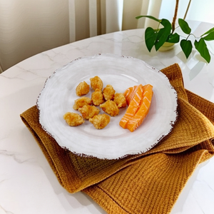 Assiettes en mélamine vintage Bestwares en gros, <span class=keywords><strong>gris</strong></span> <span class=keywords><strong>clair</strong></span>, bord irrégulier, moucheté rouge-brun, pour restaurant, maison, salade - Product Image 3