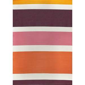Netline Home Boho <b>Rainbow</b> Outdoor <b>Rug</b> Machine Made Polypropylene Indoor Outdoor Floor Mat Pink - Product Image 1
