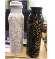 Bouteille d'eau en cuivre 1,0 L, 100 % cuivre pur, sans BPA, étanche, passe au lave-vaisselle, écologique, pour la maison, l'école, la voiture, l'extérieur