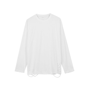 Participar en ropa de hombre personalizada de calidad _ Nueva camiseta de corte inferior de otoño e invierno High Street Camiseta larga de algodón suelta para hombres - Product Image 2