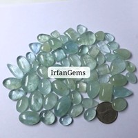 Cabochon en forme de mélange de pierres précieuses d'aigue-marine bleue naturelle sans chaleur ni traitement des mines africaines pour la fabrication de bijoux en pierre