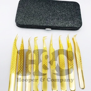 New Arrival Gold Stainless Steel <b>Eyelash</b> <b>Extension</b> Tweezers Custom Packing Logo Low MOQ Sustainable Lash <b>Extension</b> Tool <b>mink</b> - Product Image 3