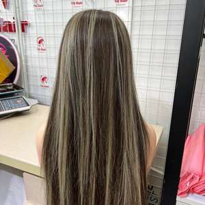 Cheveux lisses naturels en perruques, 100% cheveux humains, cheveux bruts vietnamiens - Product Image 4