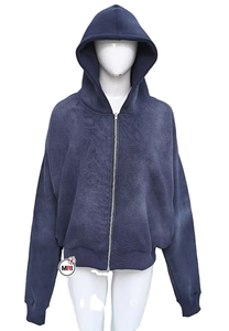 Haute qualité Streetwear personnalisé coton polaire blanc Vintage lavage à l'acide soleil fané sweats à capuche pour femmes sweats à capuche pour femme - Product Image 6