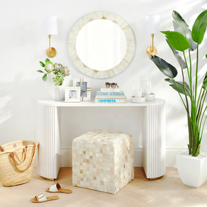 Table console en bois unique de luxe de haute qualité, finition blanche, mobilier d'intérieur accrocheur, vente en gros en provenance du Vietnam - Product Image 4