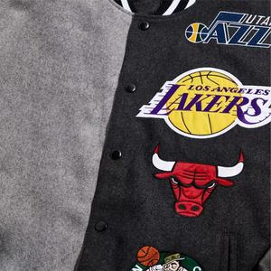 Vestes universitaires pour hommes personnalisées de haute qualité marque de mode rue surdimensionné 100% coton col montant pour l'hiver - Product Image 6