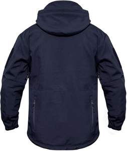 Veste d'hiver tactique doublée en polaire de performance pour hommes, manteau souple 7 poches, résistant à l'eau, vêtements de course automobile pour moto - Product Image 2