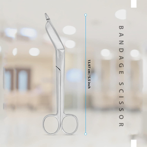 Tijeras de vendaje de enfermera de alta calidad Acabado en arena Borde Romo Tijeras de vendaje quirúrgico médico de acero alemán - Product Image 6