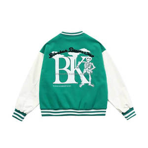 Chenille Embroidery Leather Sleeve Vintage <b>Baseball</b> <b>Bomber</b> Letterman Versity <b>Jacket</b> for Men - Product Image 6